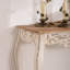 Console rectangulaire en bois manufacturé blanc naturel
