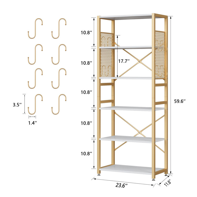 Abhiraj 10cm W Standard Bookcase