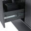 Meuble-lavabo autoportant de 48 po, lavabo simple en résine, tiroir et porte à fermeture en douceur, poignées en métal, meuble-lavabo 48 x 18 gris avec tiroir de fermeture, poignée, grande capacité de rangement