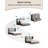 Queen Murphy Bed with Built In Chariging Station & 2 Drawers, Grey-70882475