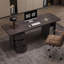 Bureau rectangulaire en bois manufacturé Smoky Wood-109743271-109743274