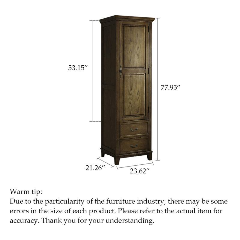American-Style All-Solid Wood Storage Wardrobe