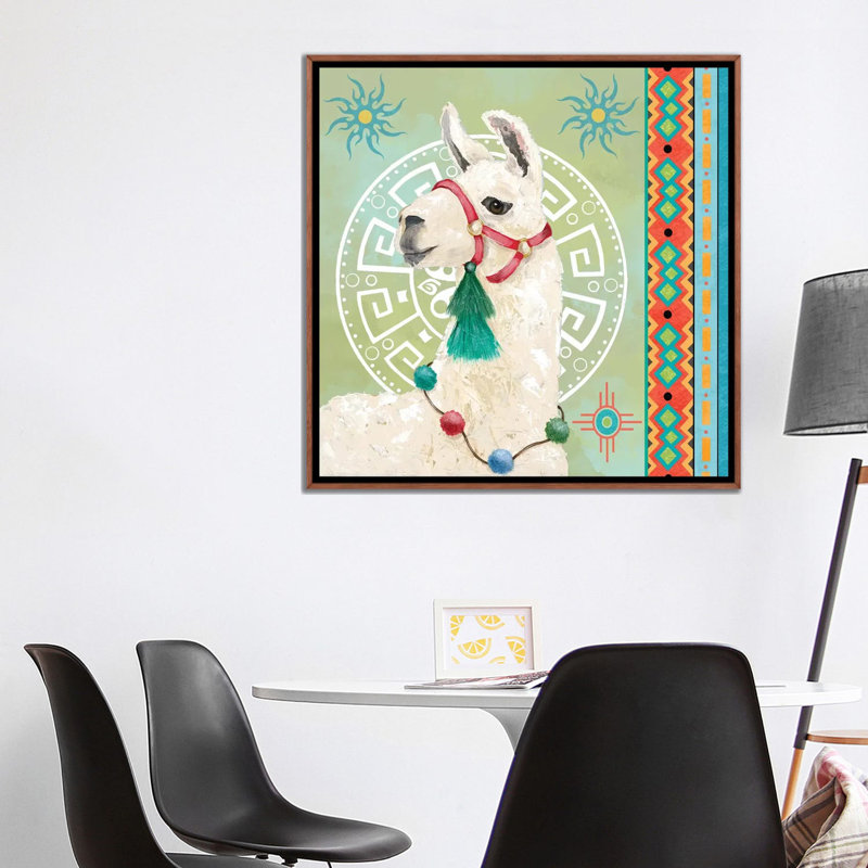 Peruvian Dreams II par Jade Reynolds - reproduction, H 37 po x l 37 po x P 1,5 po, Toile avec cadre brun, Aucun mat
