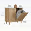 Armoire de rangement pour la lessive inclinée avec bacs intérieurs amovibles