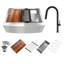 Évier de cuisine à simple cuve en acier inoxydable avec robinet de cuisine L 30 po x l 22 po-85240311