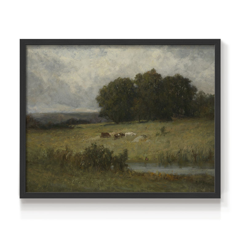 Paysages rétro-dxl-impression encadrée - réversible, H 8 po x l 10 po, Noir