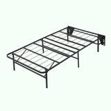Black Metal Platform Foldable Bed Frame Twin Size