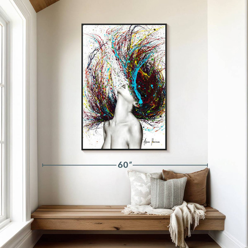 Excite, 31" X 46", Floating Frame Black