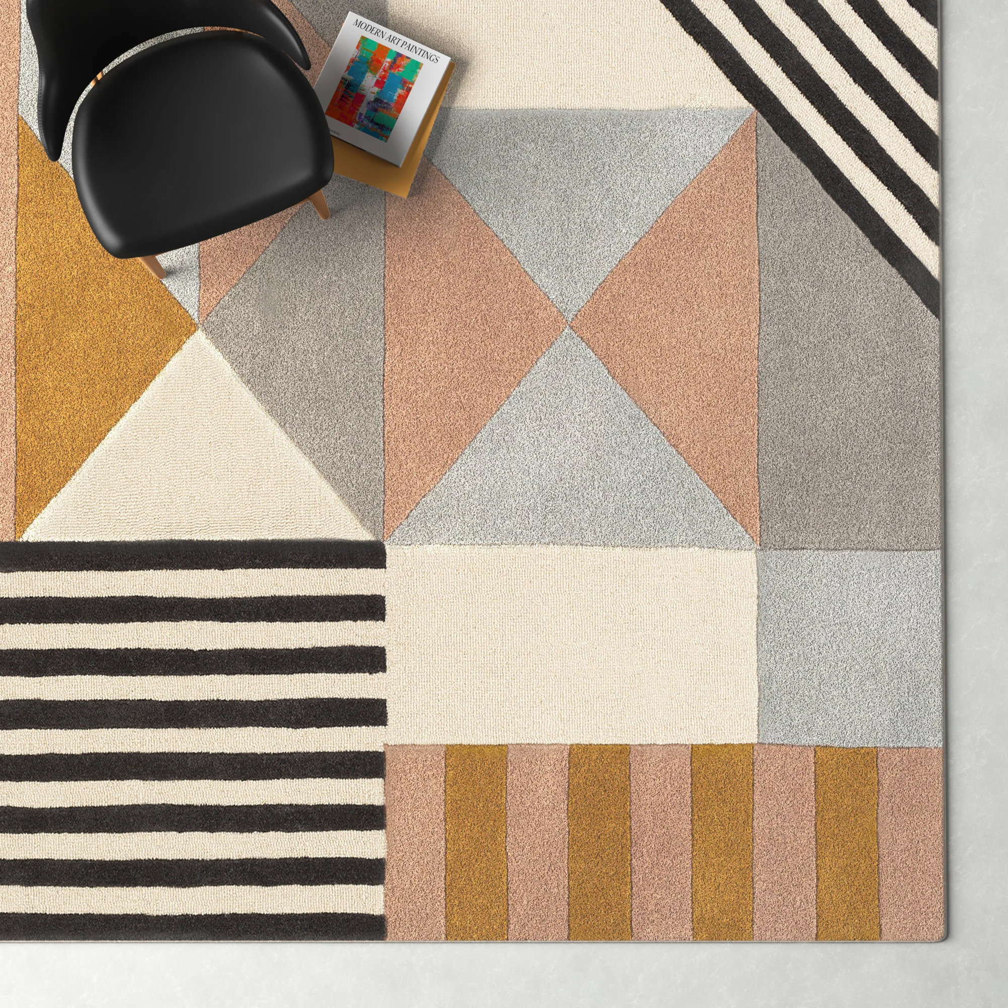 Laureate Handmade Wool Rug, Rectangle 5' x 7'6"