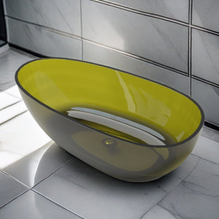 Baignoire simple moderne en résine transparente