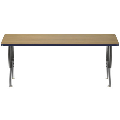 Rectangle T-Mold Adjustable Height Activity Table
