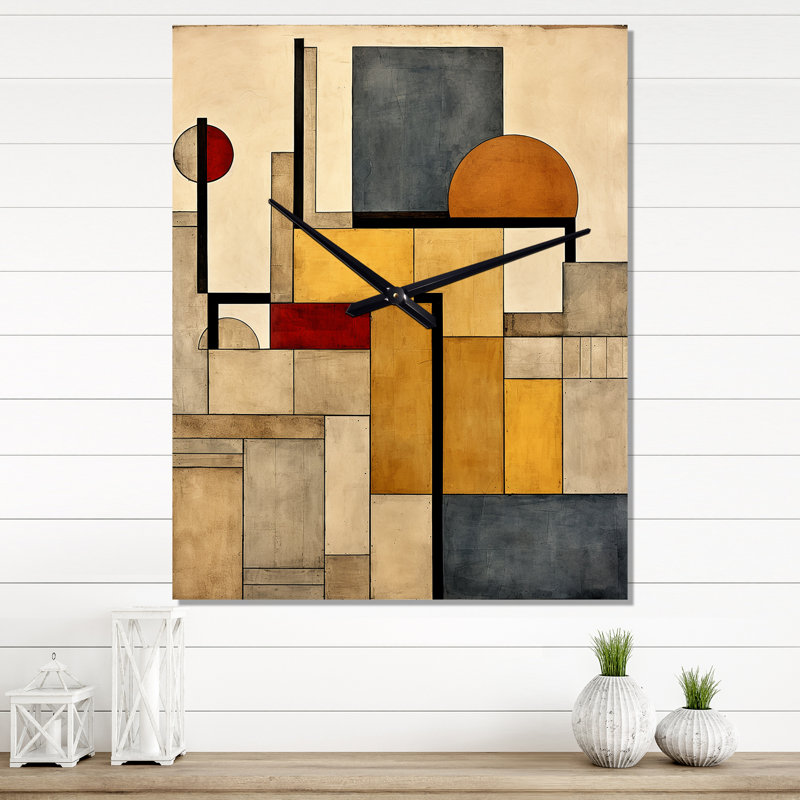 Simplicity Of Beauty Vintage Abstract - horloge murale rétro géométrique moderne, H 28 po x l 12 po x P 1 po