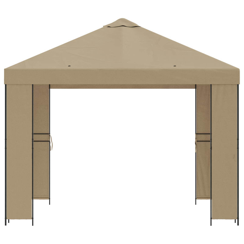 Vidaxl Gazebo Polyester And Steel, Khaki