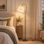 Lampadaire arqué en métal noir de 173 cm