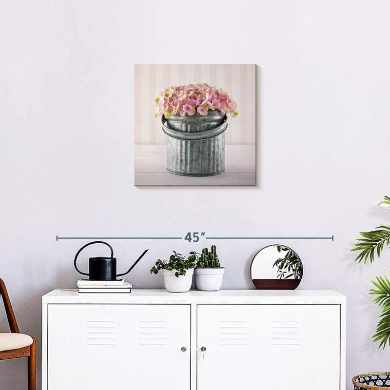 Seau d'hortensias Harnek, H 20 po x l 20 po
