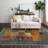 Stylish Woven Carpet, 4 x 6 Feet, 100% Polyester | Antibacterial, 3D Digital Printing, Non-Slip PVC Felt Dot Underside | Machine Washable, 0.4 in Pile Height, Perfect for Living Room & Bedroom Decor-1606416069