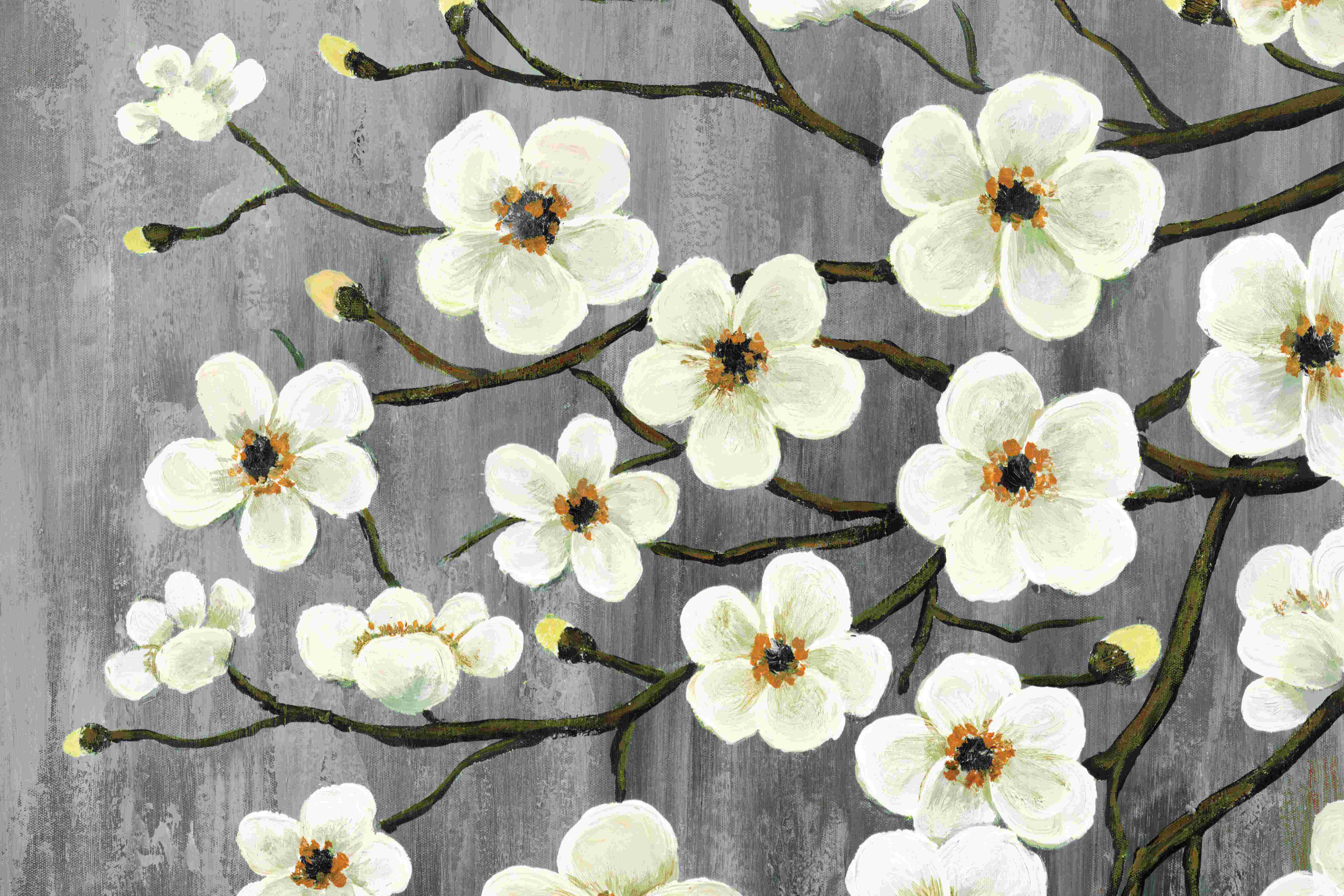 Winston Porter Cherry Blossom White - Wrapped Canvas Print - Wayfair Canada
