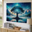 Toile, "Un arbre antique majestueux avec un noyau luminescent" se tient en évidence-103238828