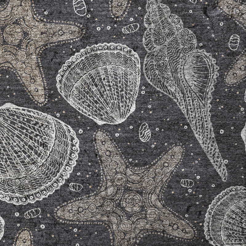 Tapis à poil long de qualité supérieure lavable à la machine Dream ADS183, Minuit minuit, 5 pi x 7 pi 6 po