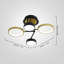 Mangassa Ceiling Light 52cm LED Semi Flush Mount