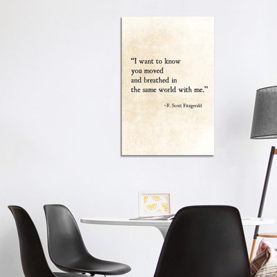 «I Want To Know» par Debbra Obertanec - Art textuel sur toile tendue