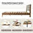 Full Size Solid Wood Platform Bed Frame with Headboard & Footboard, 12 Strong Slats Structure Center Metal Legs, Noise-Free & Anti-Slip, Easy Assembly, No Box Spring Needed, Warm Walnut Finish-1122935827-1122935824