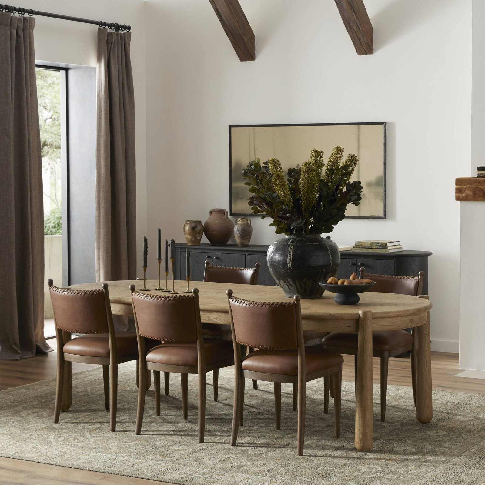 Salvador Dining Table, Smoked Oak