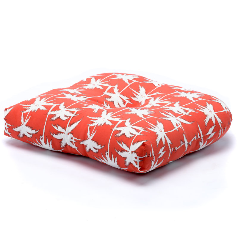 Palmetto Outdoor Seat Cushion, Orange