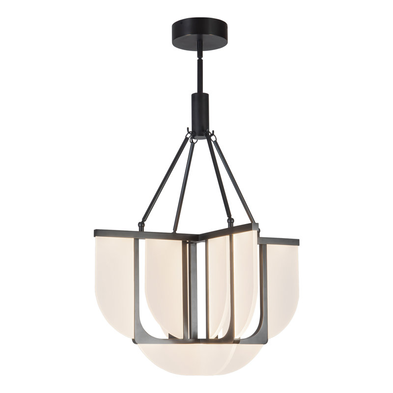 Anders 24-in Black dimmable LED Chandelier, Oil Rubbed Bronze