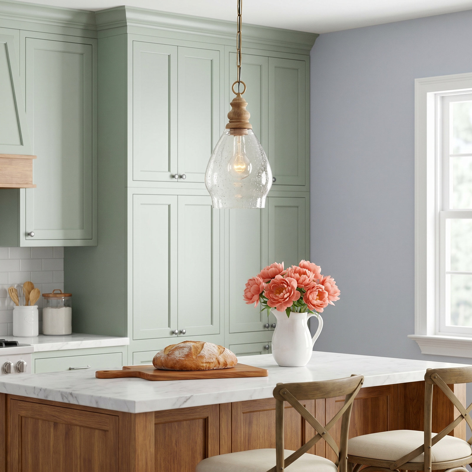 Jorian Single Light Glass Dimmable Pendant