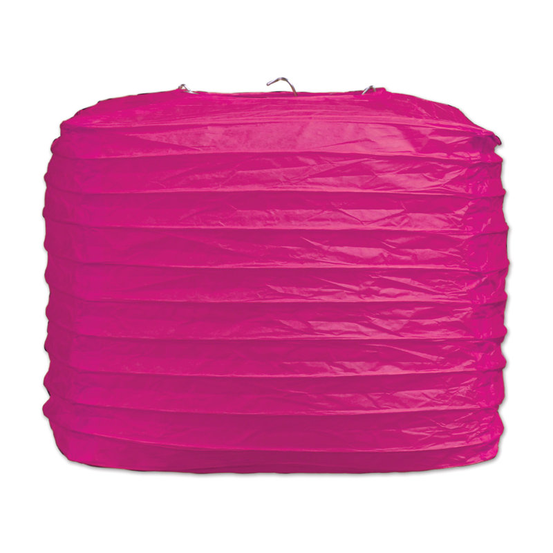 Square Paper Lanterns - Pack of 12, Candy Pink
