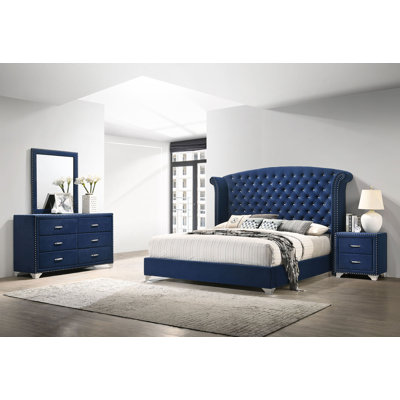 Aahaan 4-piece Queen Bedroom Set Pacific Blue