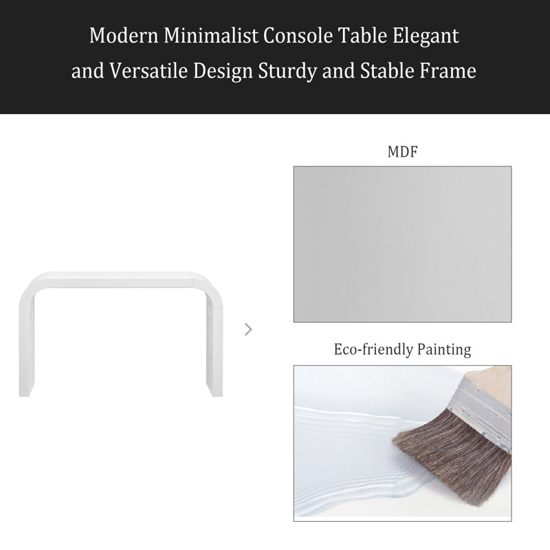 Console élégante et polyvalente, Blanc