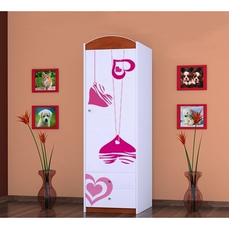 Mccormack 1 Door Wardrobe, Red