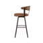 Tabouret de bar et de comptoir pivotant avec dossier en bois Amir-69850705-69850701-69850706