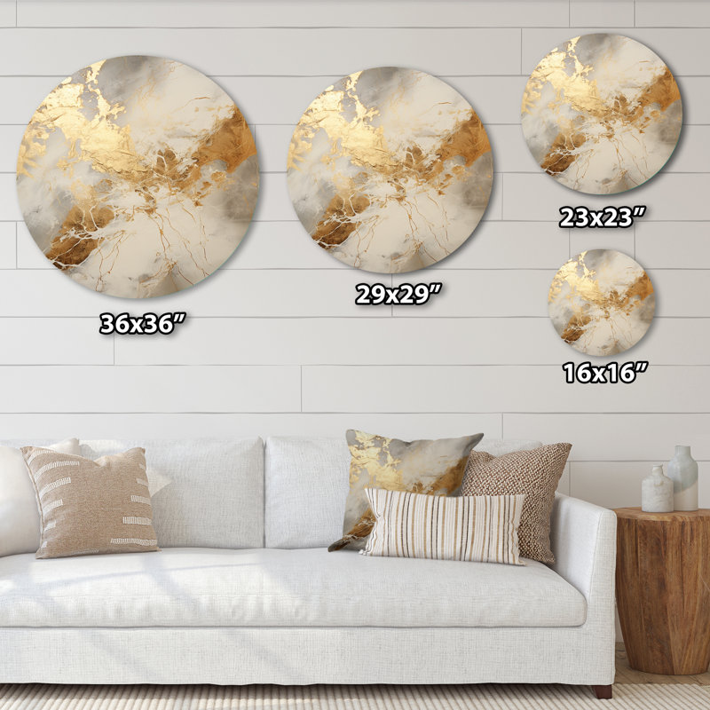 Marguerite - Abstract Round Metal Wall Art, 29" H x 29" W
