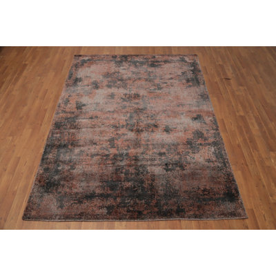 Chic Distressed Look: Modern and Versatile Abstract Area Rug 6x8