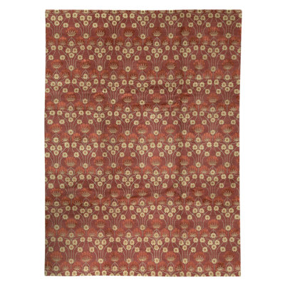 Handmade Silk and Wool Area Rug