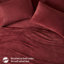 Ensemble de draps pour grand lit 4 pièces 100% ultra doux bourgogne avec draps-housses plats et 2 taies d'oreiller brossées des deux côtés Lavable à la machine