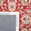 Tapis bourgogne / ivoire en laine crocheté fabriqué à la main à motif oriental Hollander-21274762