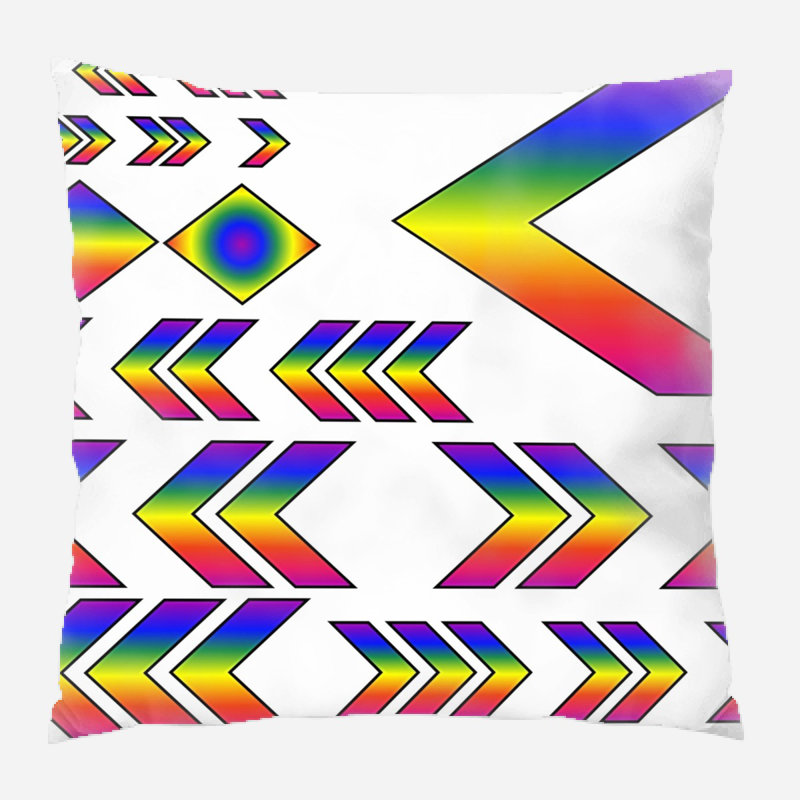 Chevron Geometric Microsuede Reversible Throw Pillow
