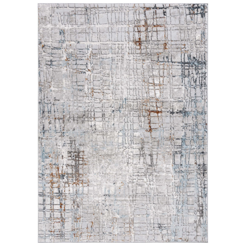 Meadow 500 Performance Abstract Rug, Square 6'7"