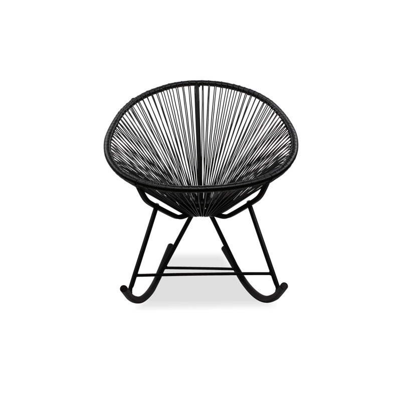 Dienne Plastic Outdoor Dining Side Chair, Black
