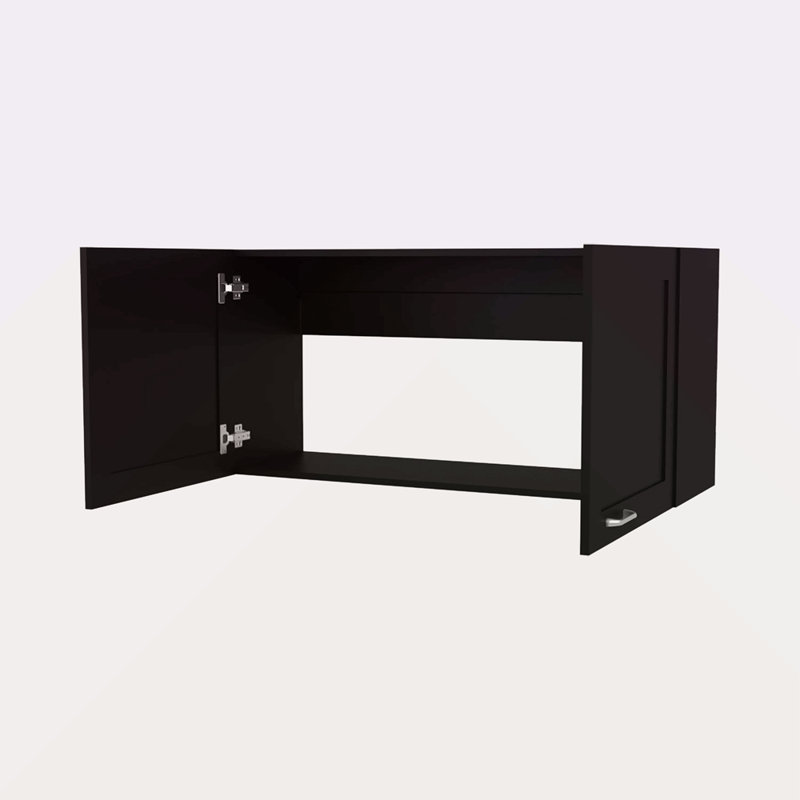 Armoire de cuisine murale avec 2 portes, Noir