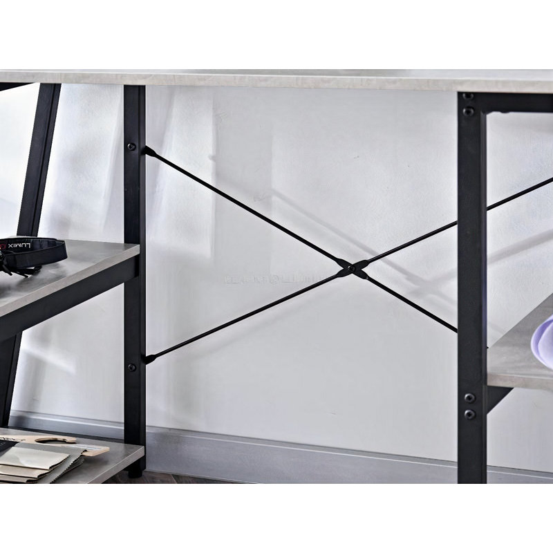 Reda Steel Writing Desk, Black, Grey
