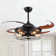 Caronni 48'' Retractable Blades Ceiling Fan with Remote Control and Light Kit Included