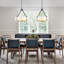 6 - Light 19.69'' Dimmable Modern Drum Candle  Chandelier With Glass Shade-2004979612