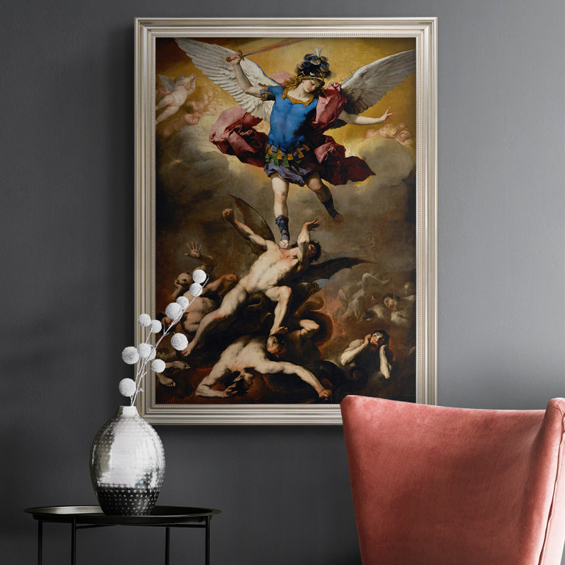 La chute des anges rebelles, toile encadrée de qualité supérieure - prête à être accrochée, H 36 po x l 24 po x P 2,5 po