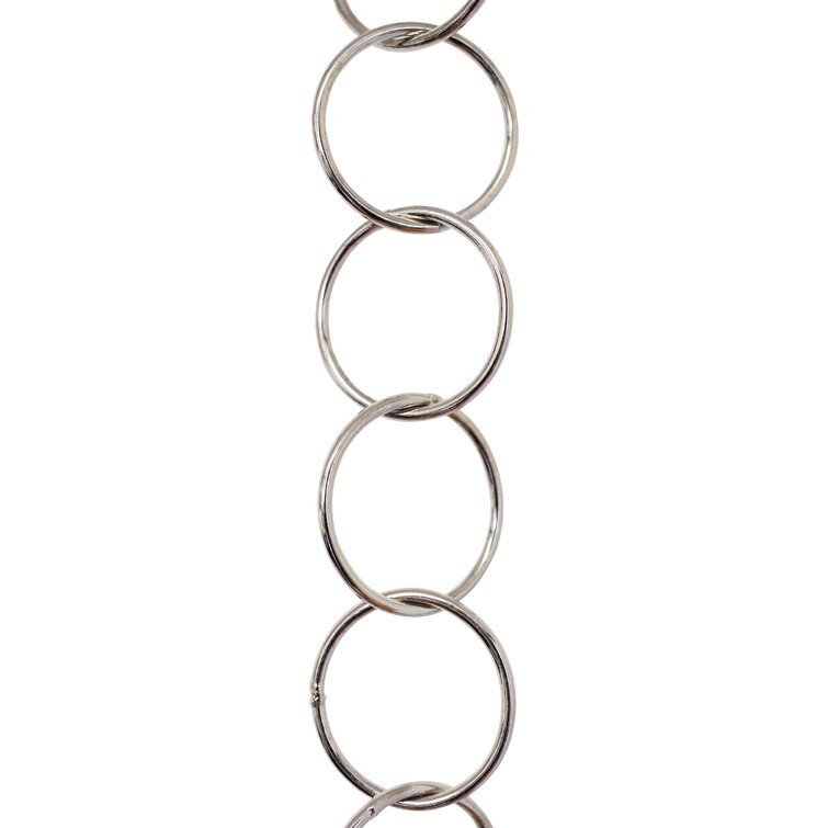 RCH Supply Company Rectangle Un-Welded Link Solid Brass Chain; Polished Brass