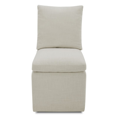 Malcolm Upholstered Side Chair with Casters